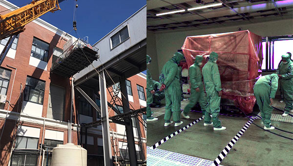 光刻機(jī)吊裝搬入